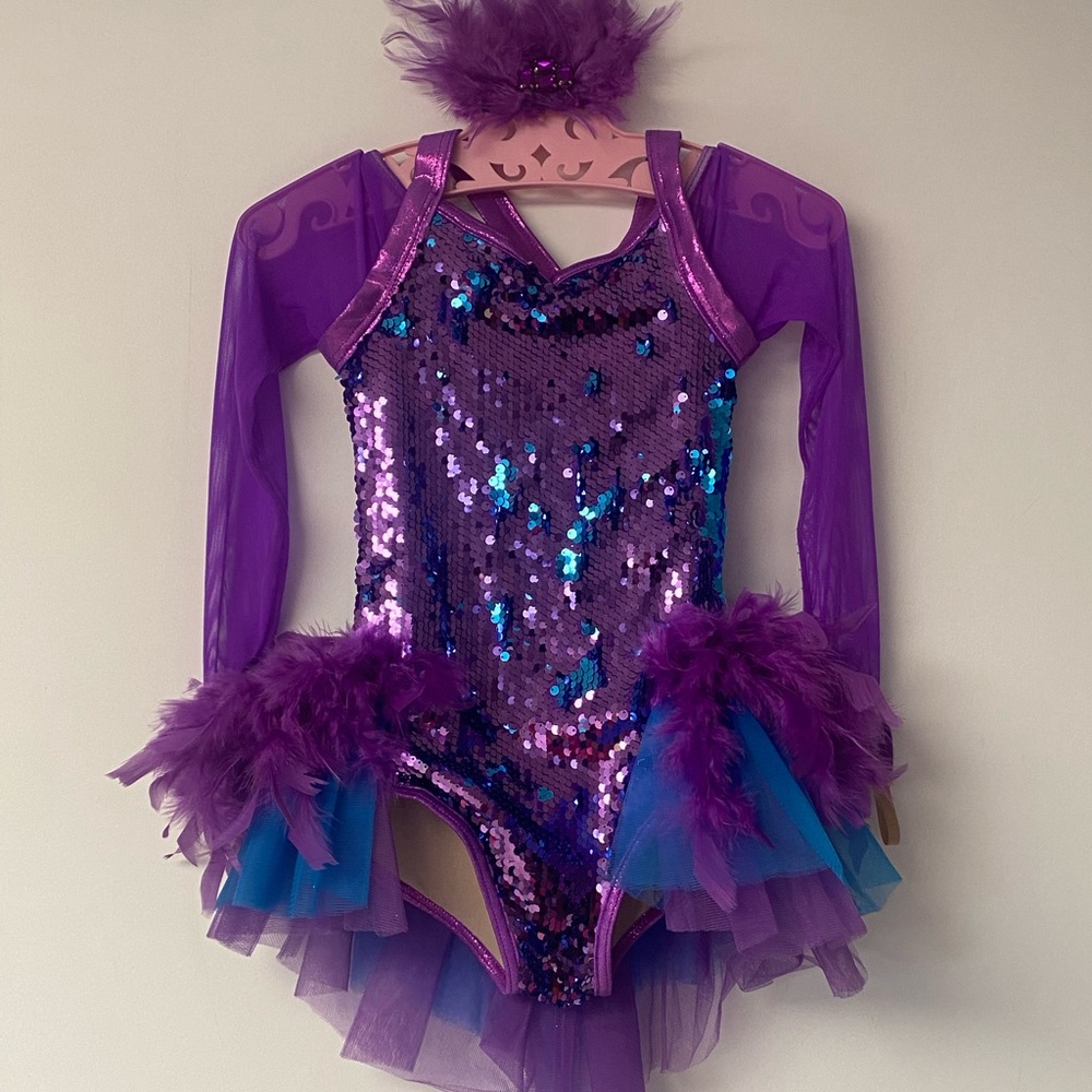 Feather & Sequin Dance Costume